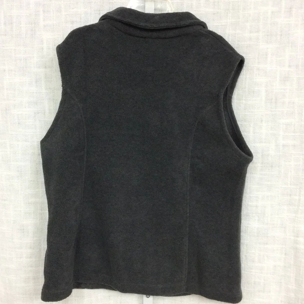 Columbia Size XL Charcoal Gray Fleece Vest - Picture 4 of 6